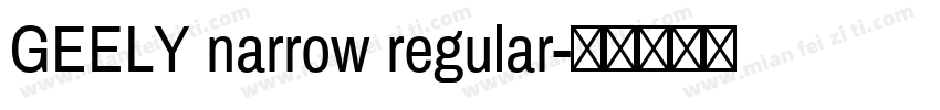 GEELY narrow regular字体转换